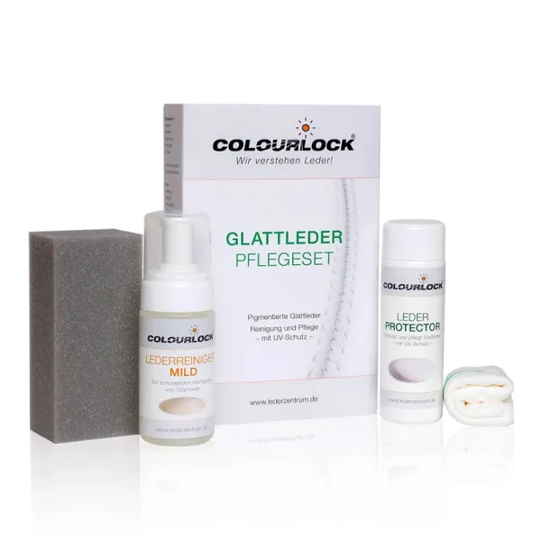 COLOURLOCK Glattleder Pflegeset mit Leder Protector mild